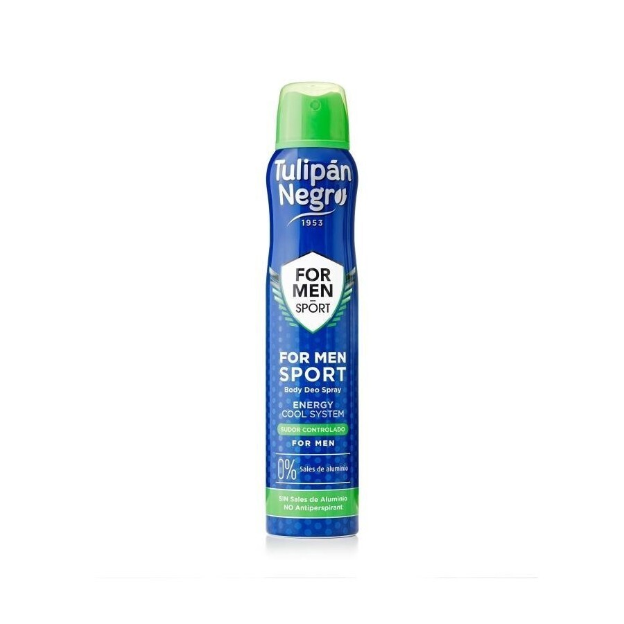 DESODORANTE SPRAY FOR MEN SPORT 200ML.TULIPAN NEGRO