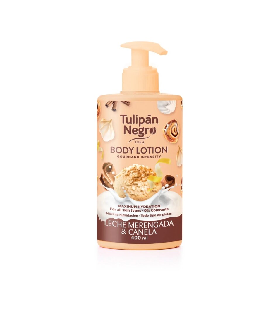 BODY LOTION LECHE MERENGADA 400ML. TULIPAN NEGRO
