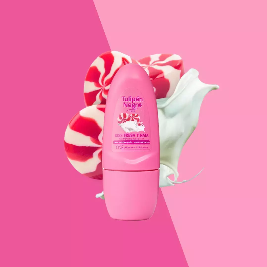 DESODORANTE ROLL-ON FRESA Y NATA 50ML. TULIPAN NEGRO