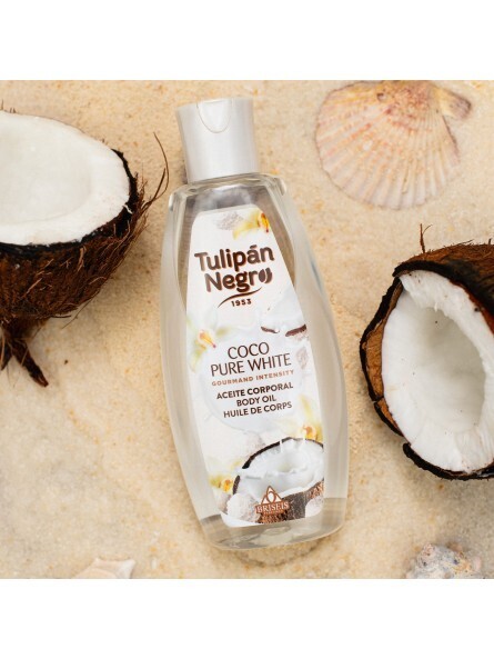 ACEITE CORPORAL COCO PURE WHITE 200ML. TULIPAN NEGRO