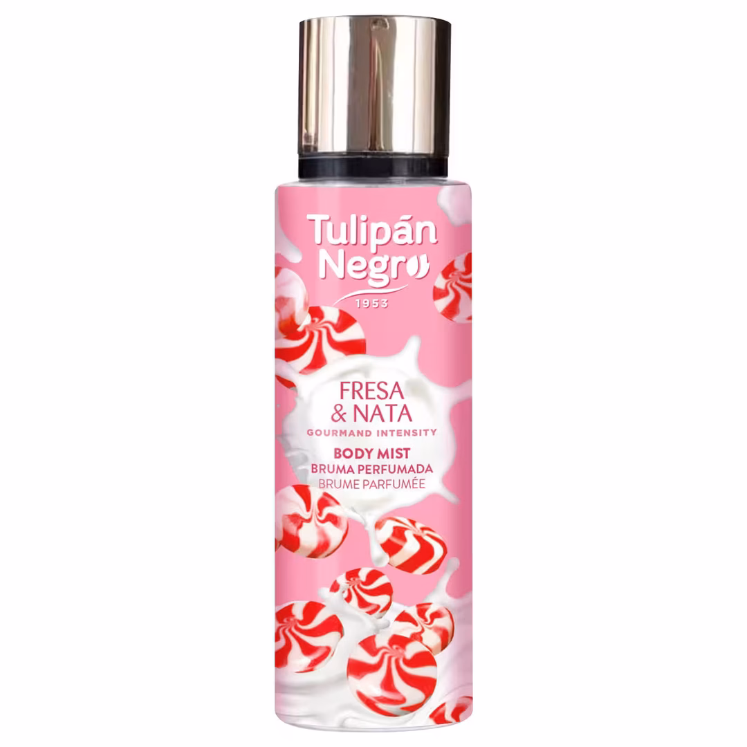 BODY MIST FRESA Y NATA 200ML. TULIPAN NEGRO