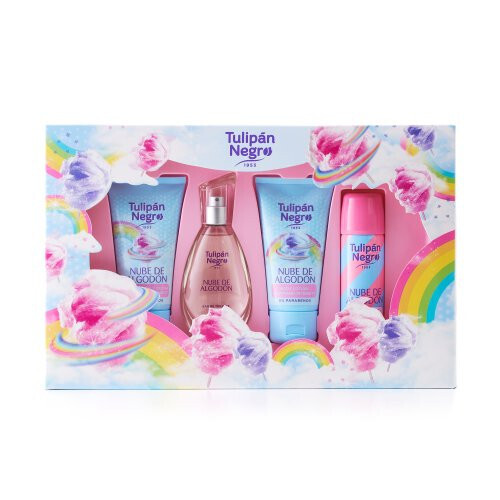 SET NUBE DE ALGODON TULIPAN NEGRO