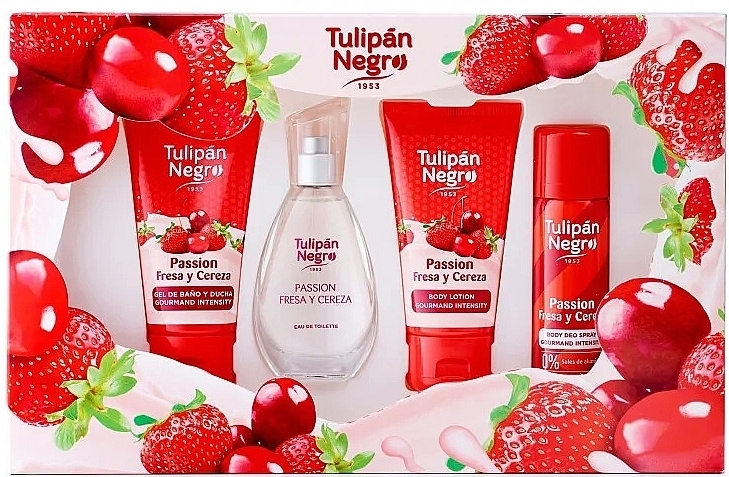 SET COCO PFRESA Y CEREZA TULIPAN NEGRO