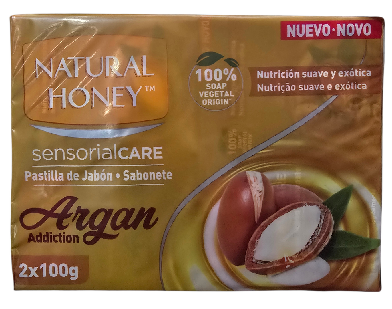 Natural Honey pastilla jabón 2X100 gr. Argan adiction.
