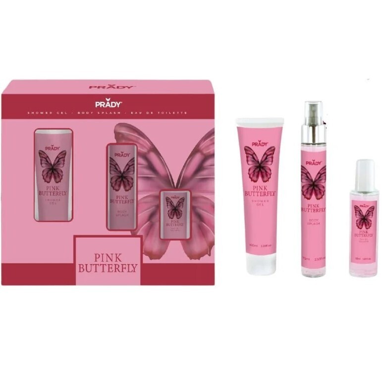 SET 3 PRADY Pink Butterfly