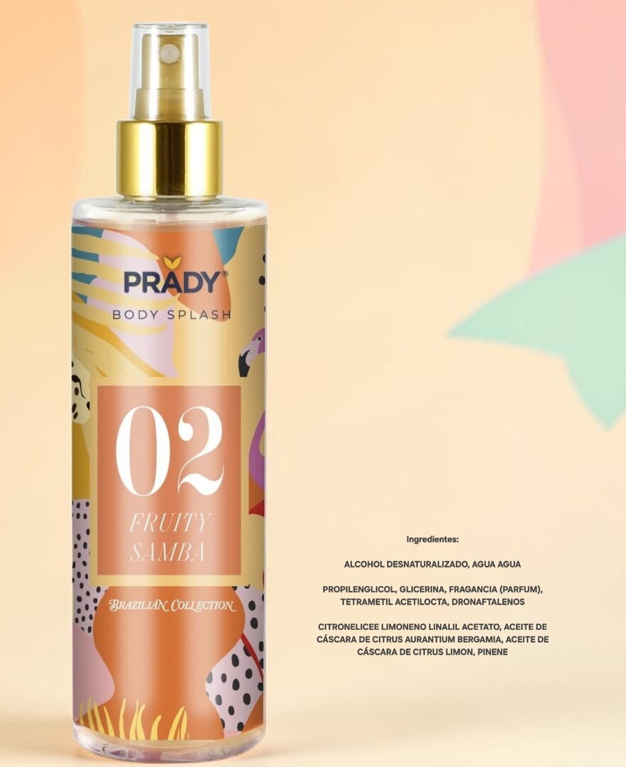BODY SPLASH FRYITY SAMBA 250ML. PRADY