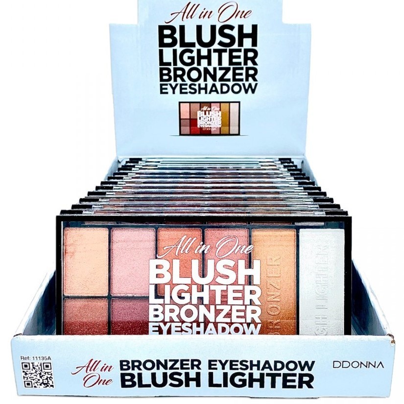 PALETA DE SOMBRA DE OJOS ALL IN ONE(1.60€ UNIDAD) PACK 12 D'DONNA