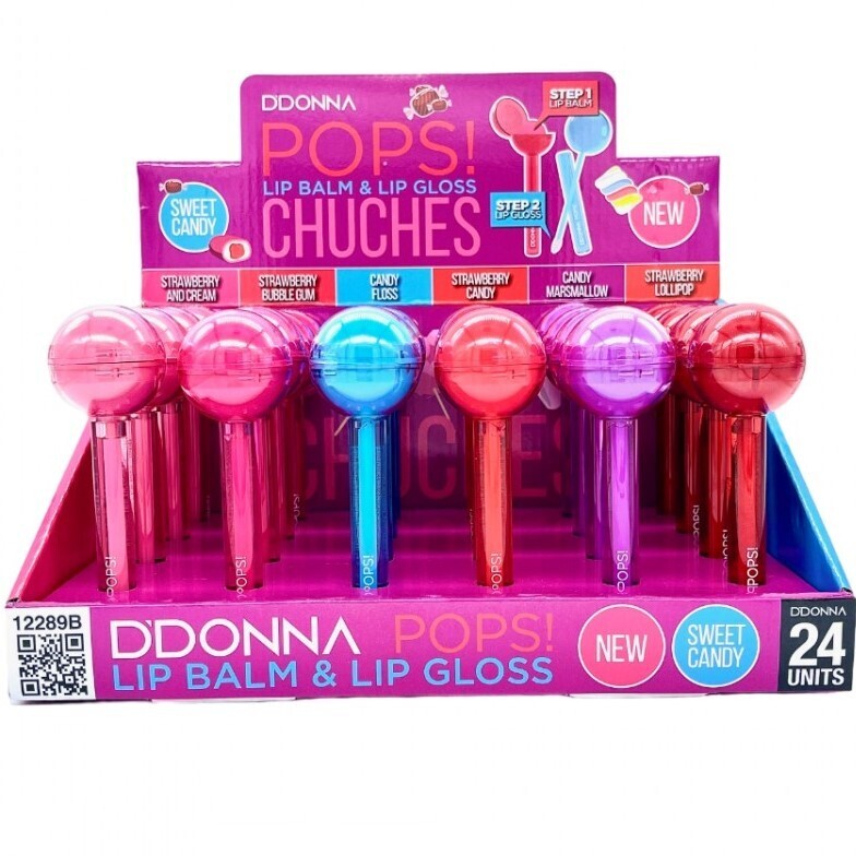 LIPGLOSS LIP BALM PERMANENT(1.19€ UNIDAD) PACK 24 D'DONNA