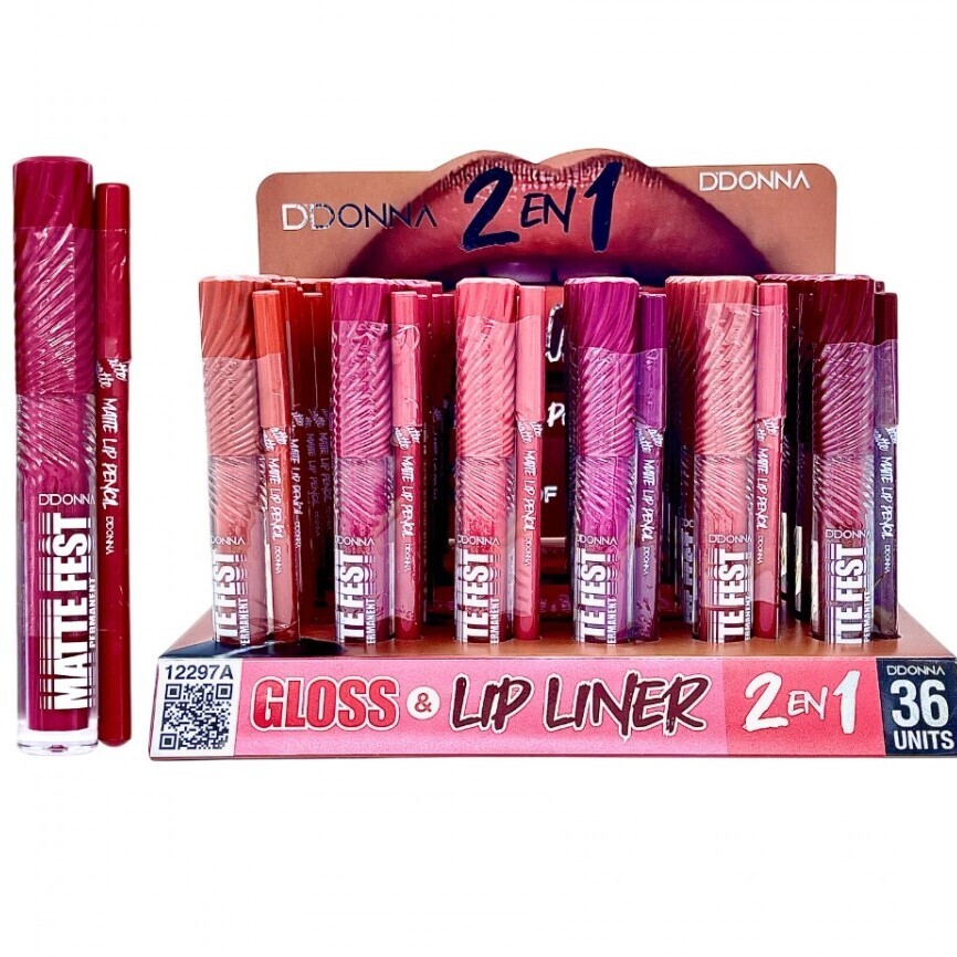 GLOSS + LIP LINER (0,89 € UNIDAD) PACK 36 D'DONNA