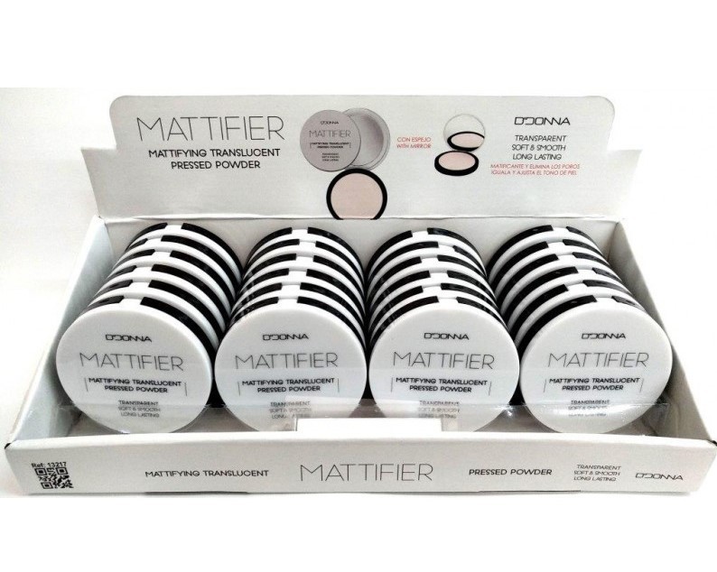 POLVO COMPACTO MATIFICANTE TRANSLUCIDO(0.90€ UNIDAD) PACK 24 D'DONNA