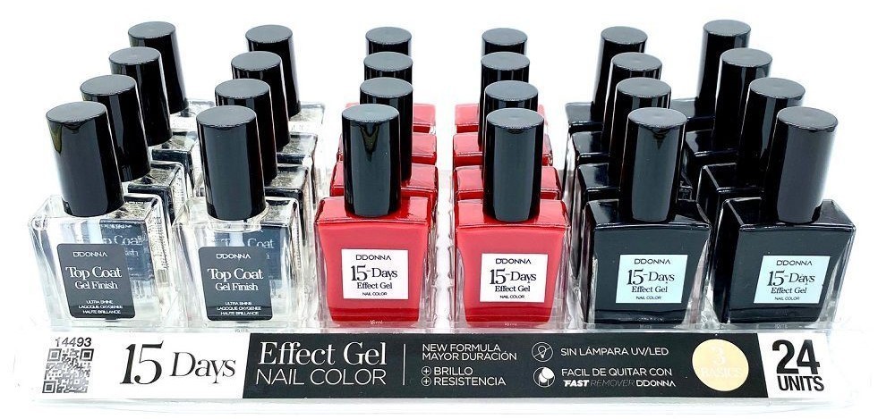 laca de uñas 15 dias efecto gel (0,69 € UNIDAD) PACK 24 D'DONNA