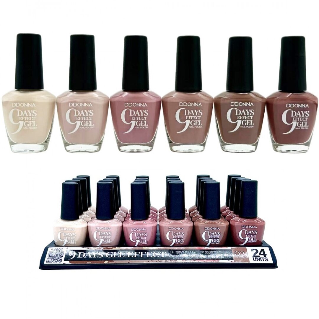 laca de uñas 9 dias efecto gel (0,50€ UNIDAD) PACK 24 D'DONNA