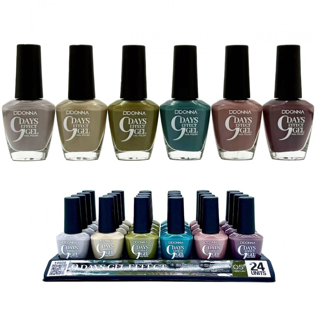 laca de uñas 9 dias efecto gel (0,50€ UNIDAD) PACK 24 D'DONNA