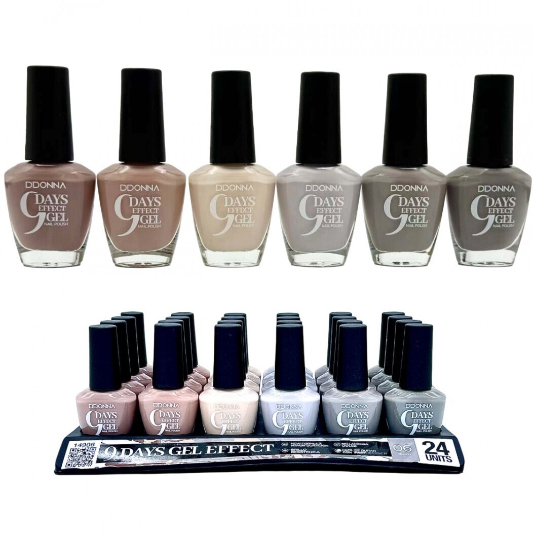 laca de uñas 9 dias efecto gel (0,50€ UNIDAD) PACK 24 D'DONNA