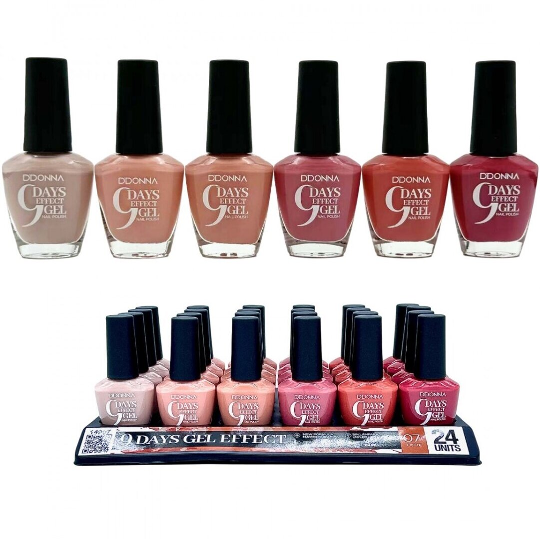laca de uñas 9 dias efecto gel (0,50€ UNIDAD) PACK 24 D'DONNA