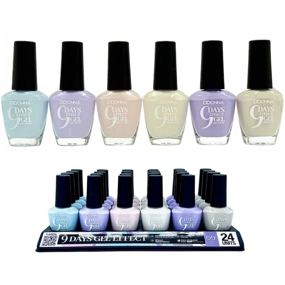 laca de uñas 9 dias efecto gel (0,50€ UNIDAD) PACK 24 D'DONNA