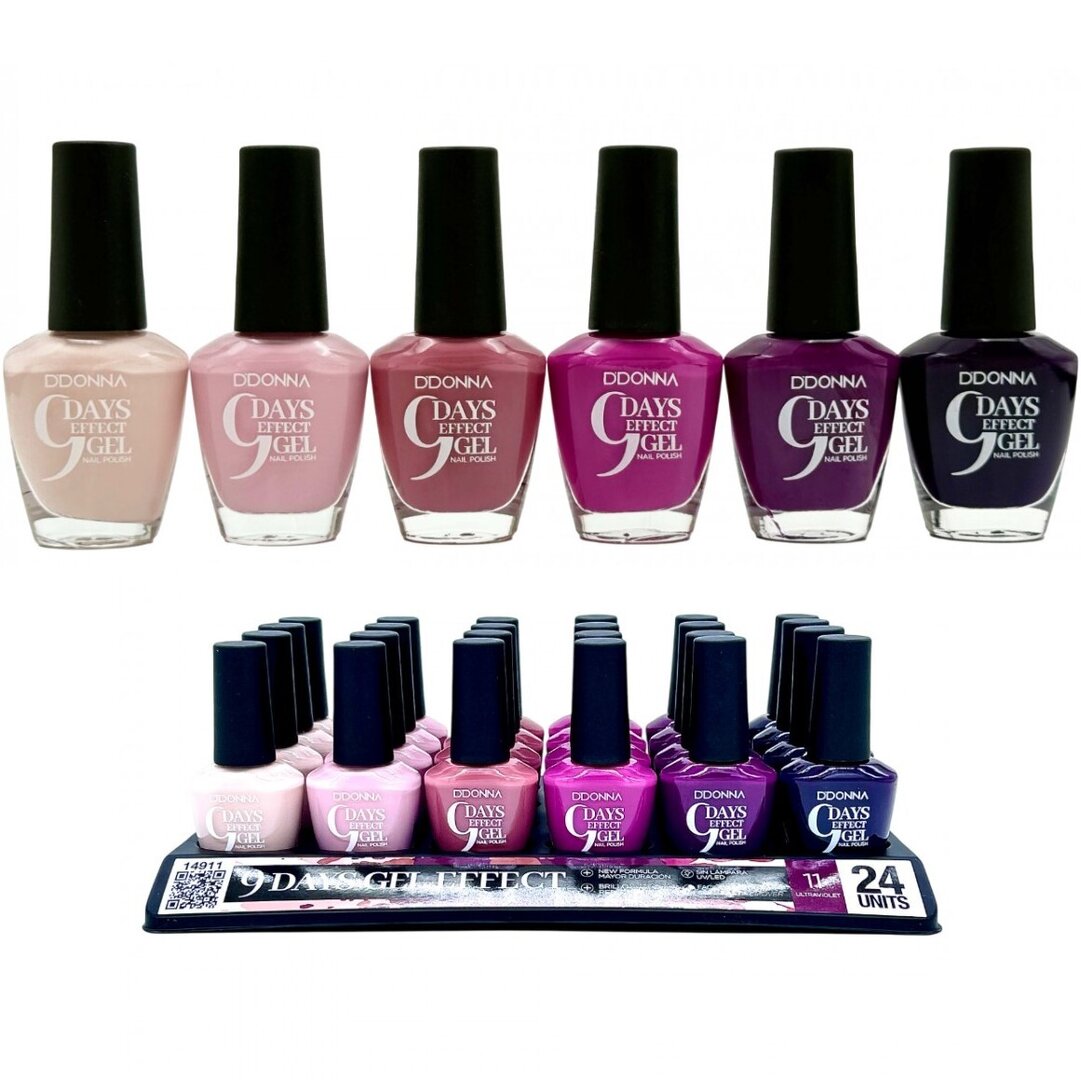laca de uñas 9 dias efecto gel (0,50€ UNIDAD) PACK 24 D'DONNA