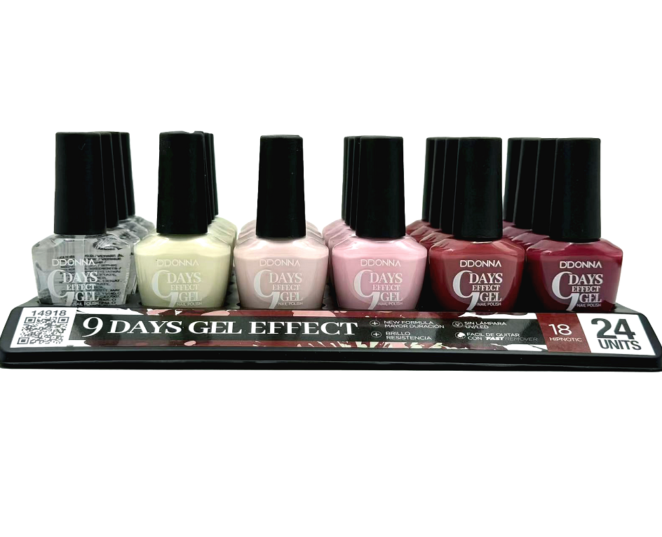 laca de uñas 9 dias efecto gel (0,50€ UNIDAD) PACK 24 D'DONNA