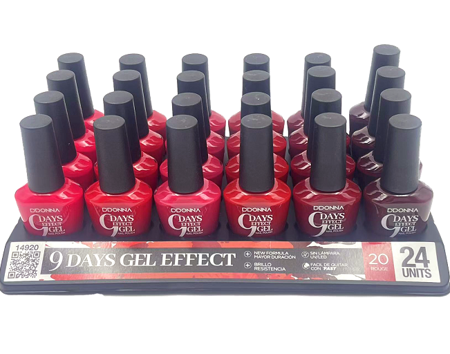 laca de uñas 9 dias efecto gel (0,50€ UNIDAD) PACK 24 D'DONNA