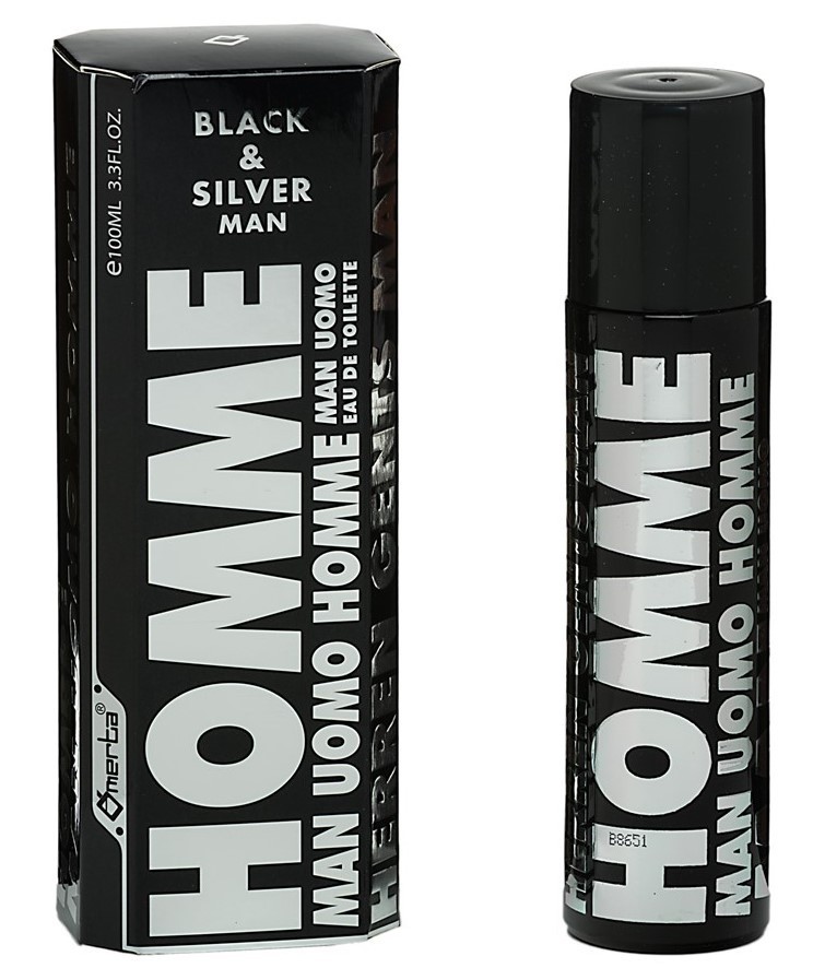 eau de toilette homme 100ml OMERTA black silver man