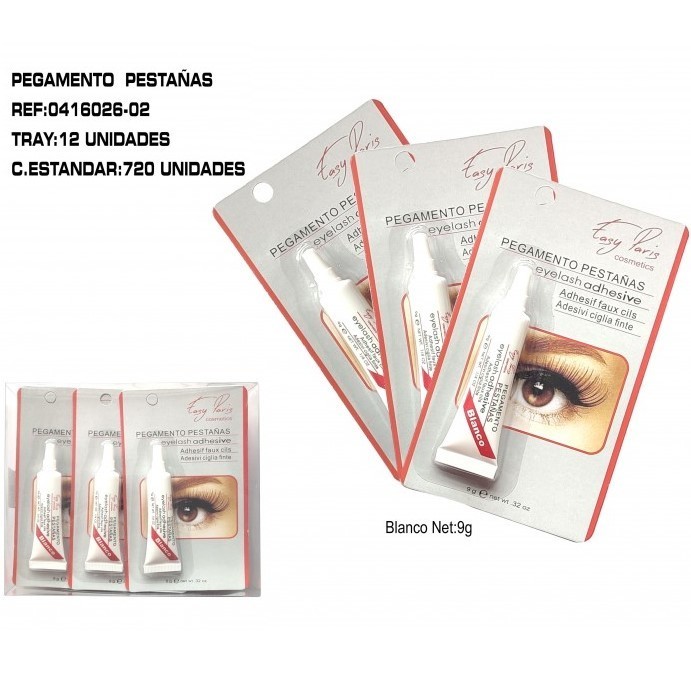 pegamento PESTAÑAS (1,00 € UNIDAD) PACK 12 EASY PARIS