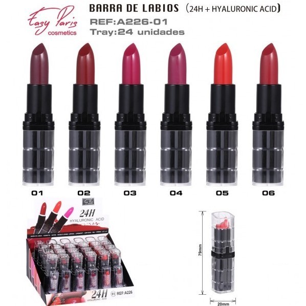 BARRA DE LABIOS (0.75€ UNIDAD) PACK 24 EASY PARIS