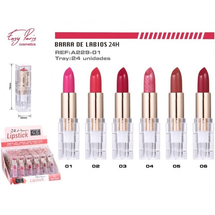 BARRA DE LABIOS (0,90 € UNIDAD) PACK 24 EASY PARIS