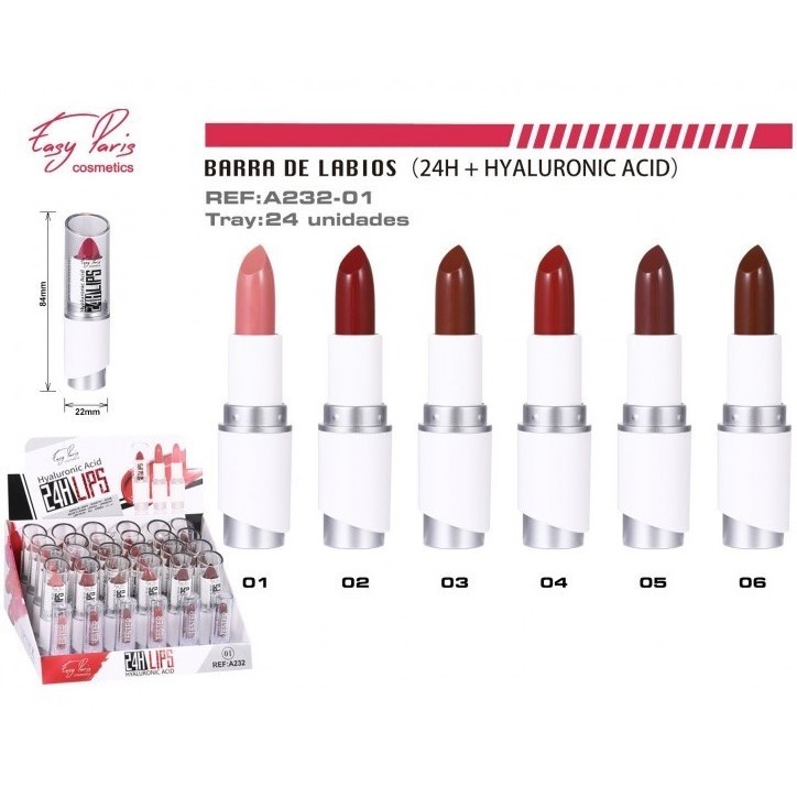 BARRA DE LABIOS (0.85€ UNIDAD) PACK 24 EASY PARIS