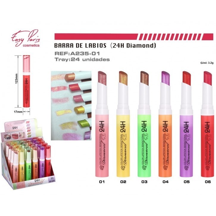 BARRA DE LABIOS (0.80€ UNIDAD) PACK 24 EASY PARIS