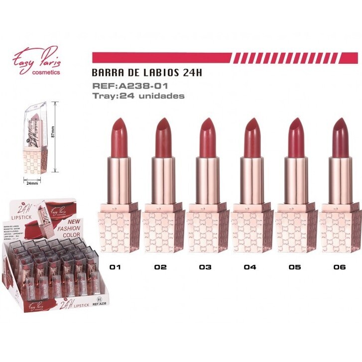BARRA DE LABIOS (0.80€ UNIDAD) PACK 24 EASY PARIS