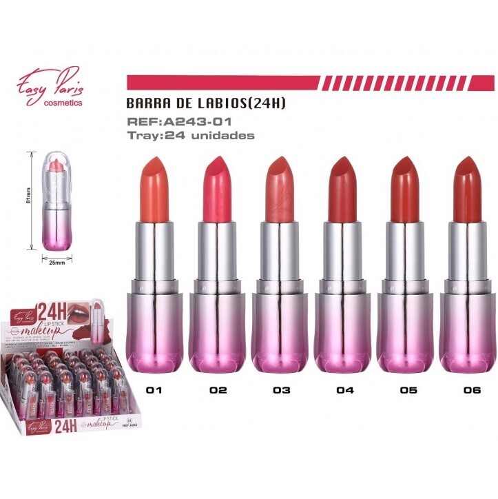 BARRA DE LABIOS (0.70€ UNIDAD) PACK 24 EASY PARIS