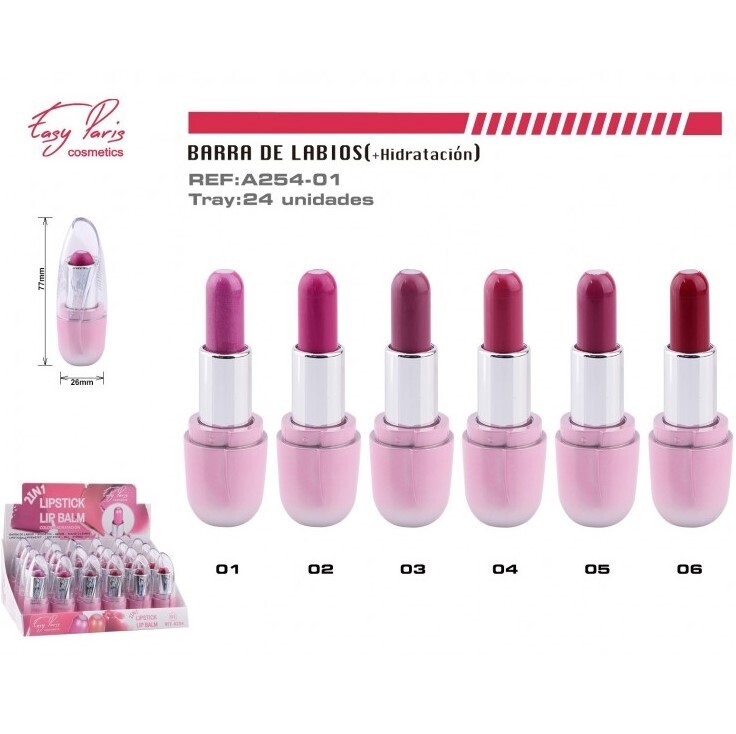 BARRA DE LABIOS (0.80€ UNIDAD) PACK 24 EASY PARIS