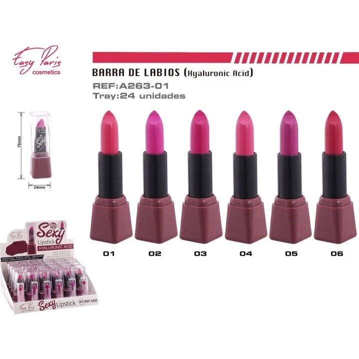 BARRA DE LABIOS (0.80€ UNIDAD) PACK 24 EASY PARIS