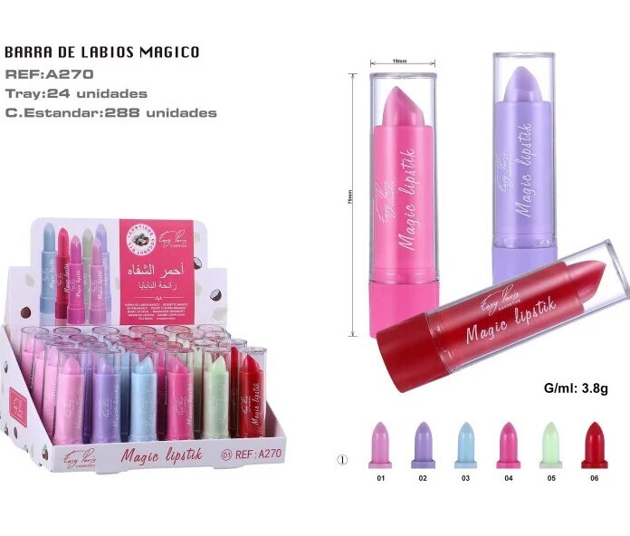 BRILLO LABIAL MAGIC (0,55 € UNIDAD) PACK 24 EASY PARIS