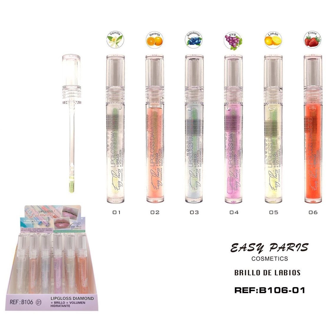 BRILLO LABIAL(0,75 € UNIDAD) PACK 24 EASY PARIS