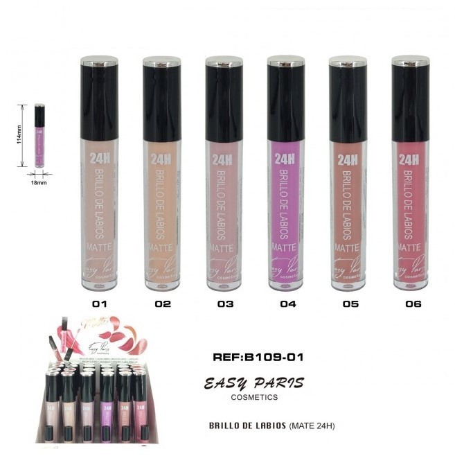LIPGLOSS FIJO 24H(0,79 € UNIDAD) PACK 24 EASY PARIS