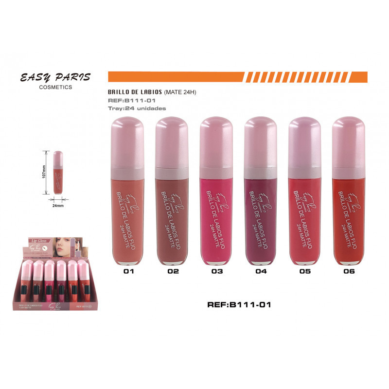BRILLO LABIAL(0,90 € UNIDAD) PACK 24 EASY PARIS