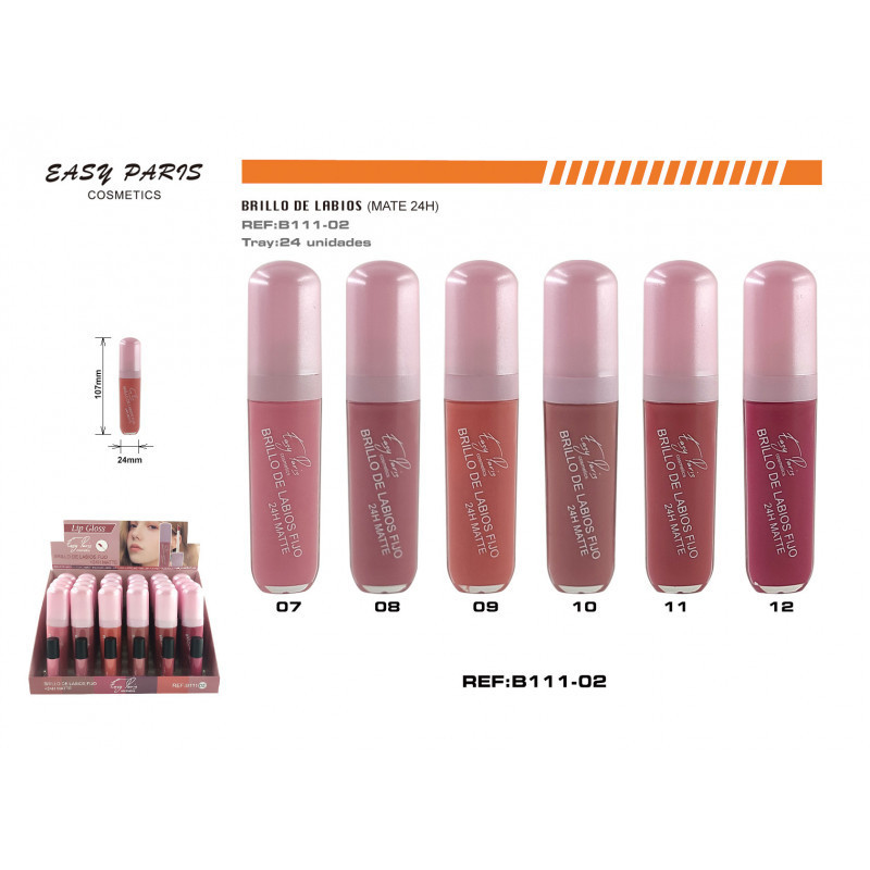BRILLO LABIAL(0,90 € UNIDAD) PACK 24 EASY PARIS