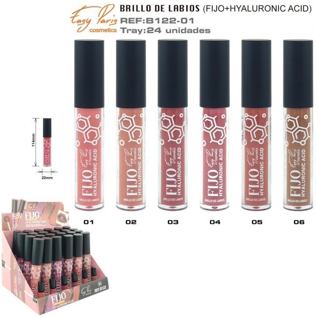BRILLO LABIAL(0,75 € UNIDAD) PACK 24 EASY PARIS
