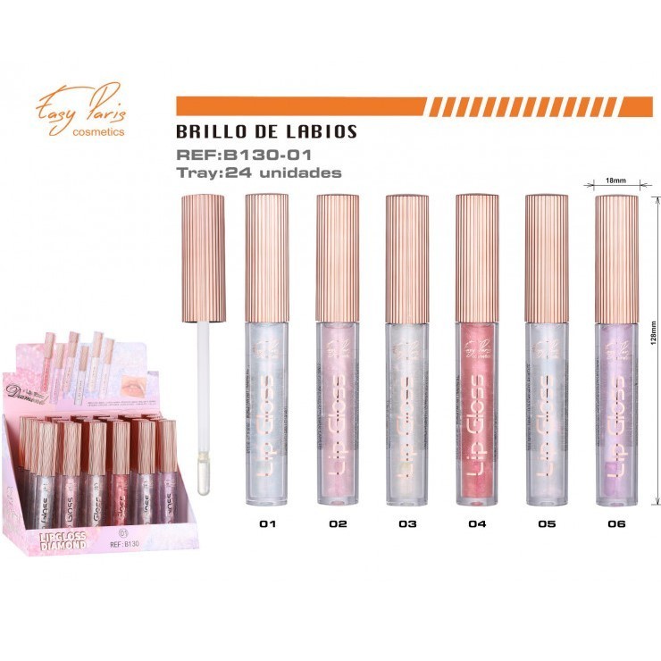BRILLO LABIAL(0,75 € UNIDAD) PACK 24 EASY PARIS