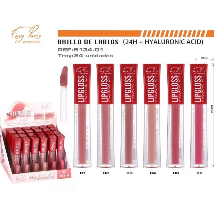 BRILLO LABIAL(0,80 € UNIDAD) PACK 24 EASY PARIS