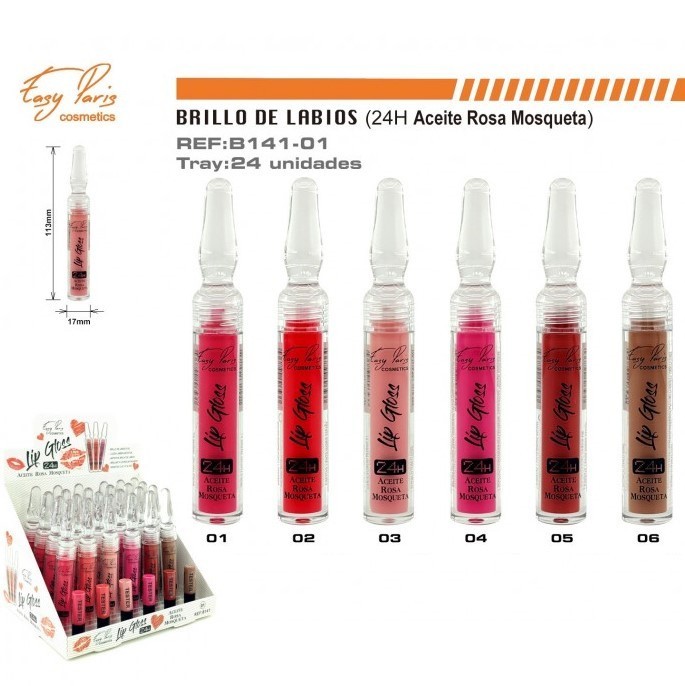 BRILLO LABIAL(0,80 € UNIDAD) PACK 24 EASY PARIS