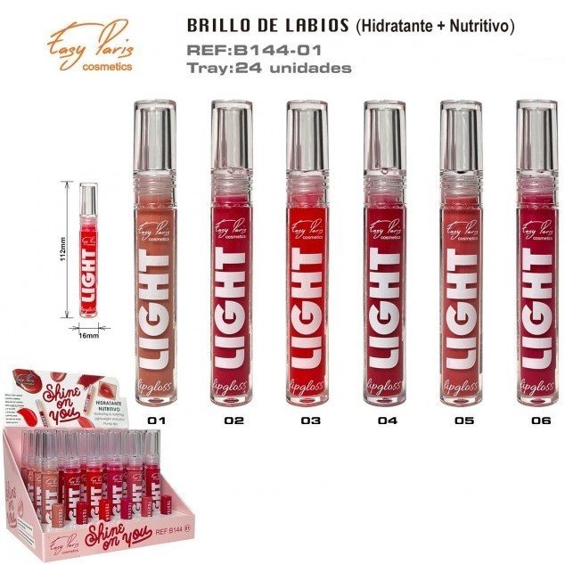 BRILLO LABIAL(0,80 € UNIDAD) PACK 24 EASY PARIS