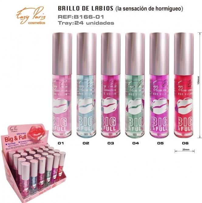 BRILLO LABIAL(0,80 € UNIDAD) PACK 24 EASY PARIS