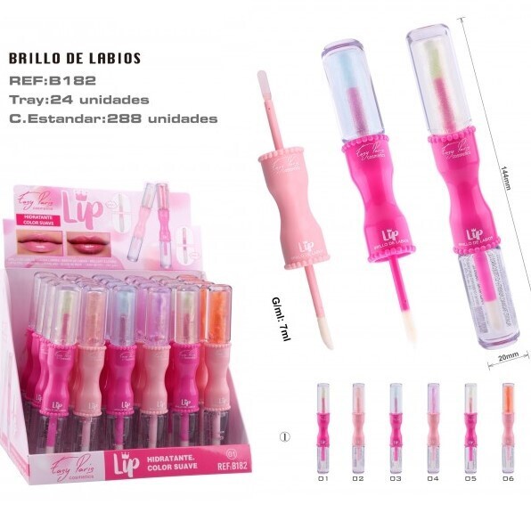 BRILLO LABIAL(1,05€ UNIDAD) PACK 24 EASY PARIS