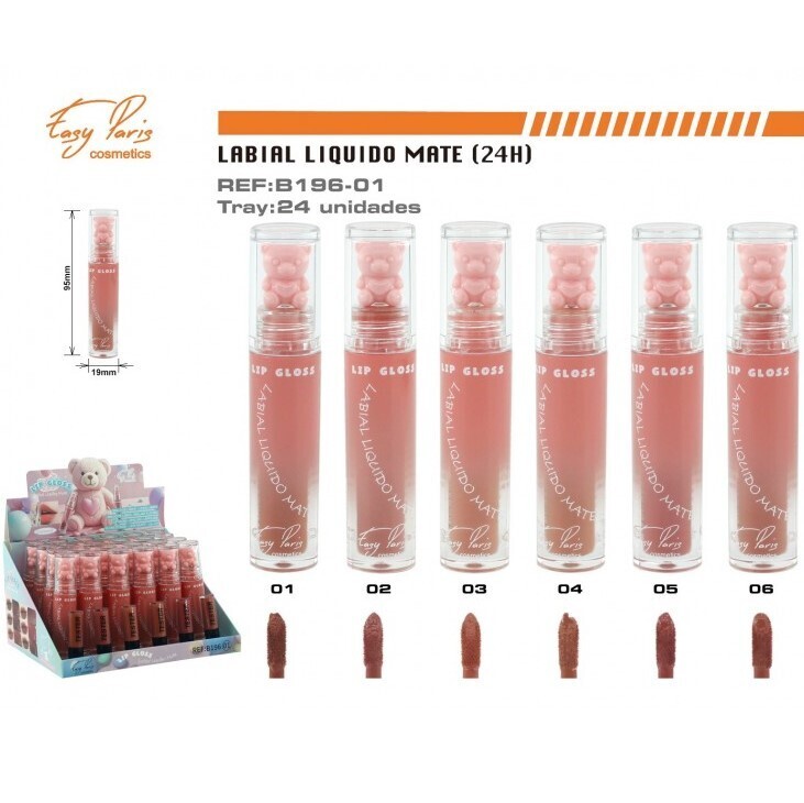 BRILLO LABIAL(0,85 € UNIDAD) PACK 24 EASY PARIS