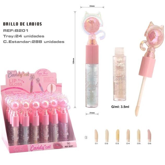 BRILLO LABIAL(0,75 € UNIDAD) PACK 24 EASY PARIS