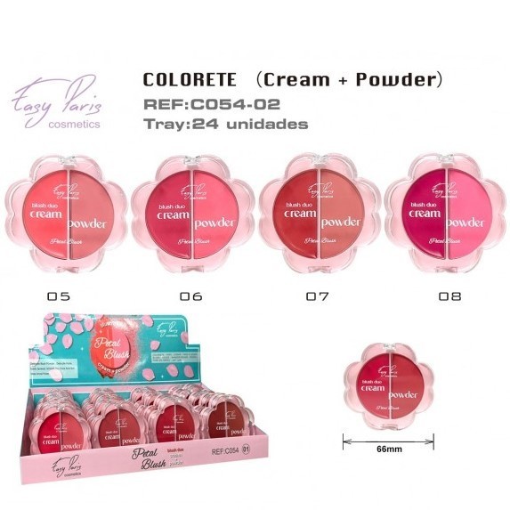 COLORETE CREMA + POLVO(0,80 € UNIDAD) PACK 24 EASY PARIS