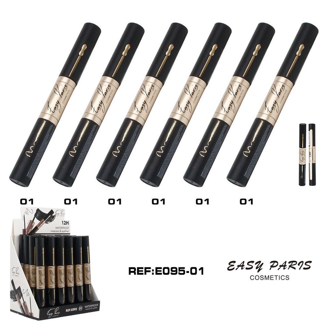 MASCARA DE PESTAÑAS Y EYELINER (1,20€ UNIDAD) PACK 24 EASY PARIS