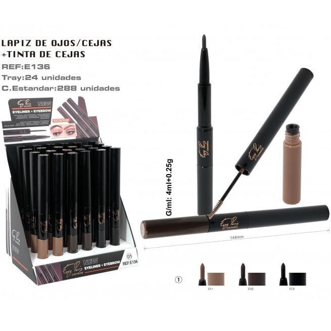 MASCARA OJOS/CEJAS + TINTA DE CEJAS(1.05€ UNIDAD) PACK 24 EASY PARIS